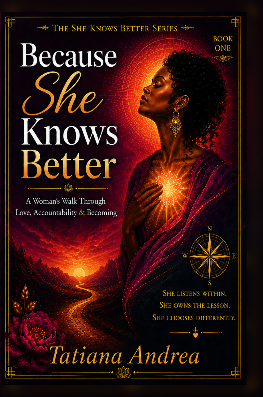 Published cover of Because She Knows Better by Tatiana Andrea